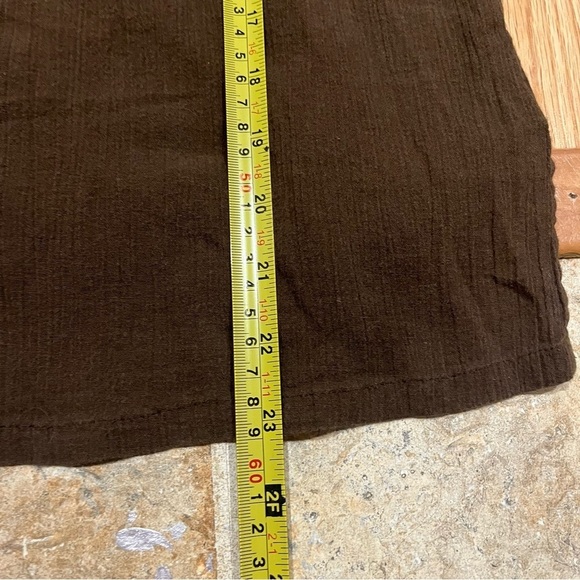 2/$25 Giselle Apparel Vintage 90s Brown Floral Embroidered Boho Hippie Blouse - Picture 12 of 13